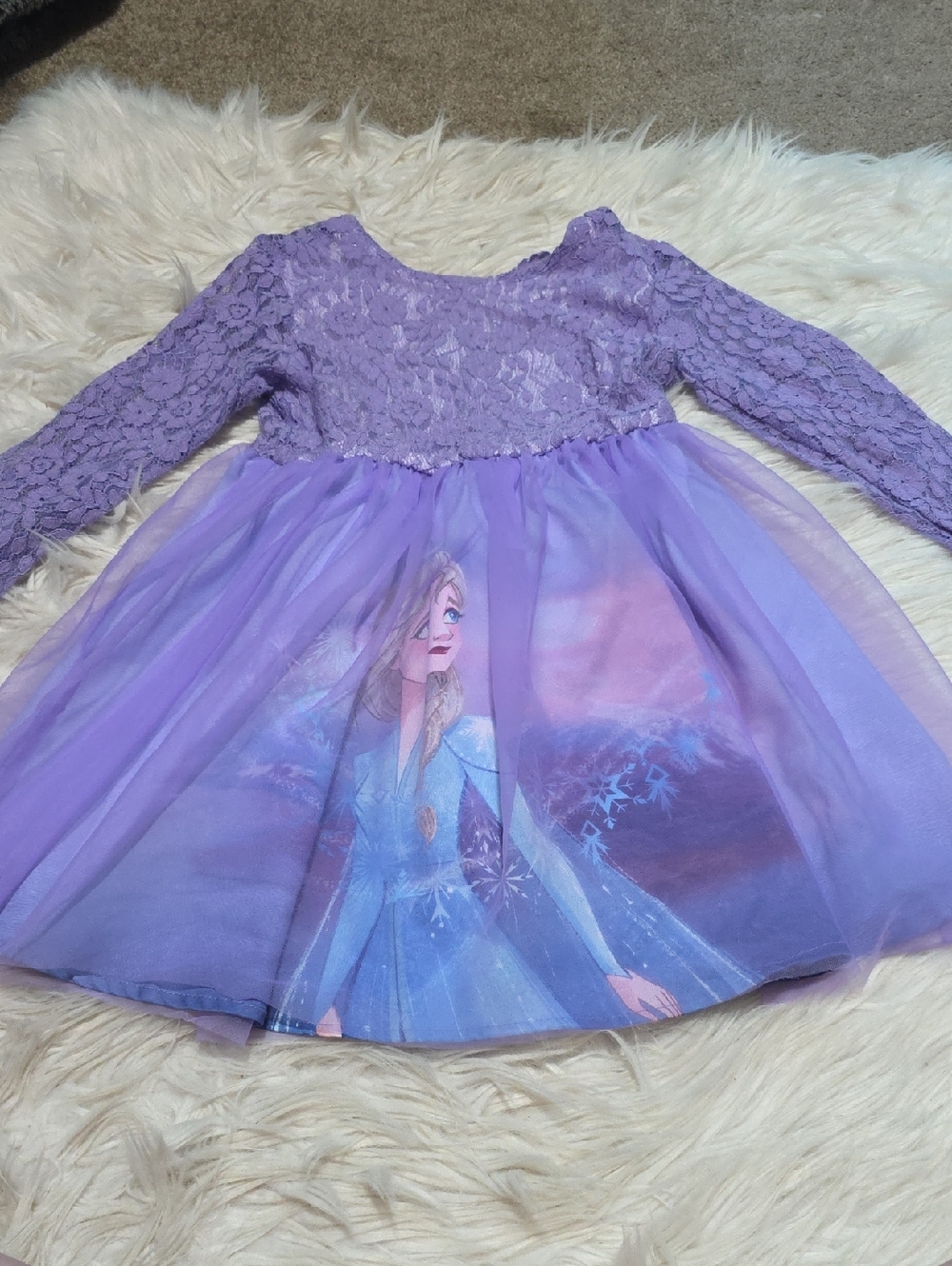 Disney Frozen/Elsa Purple Lace Dress- 5/6